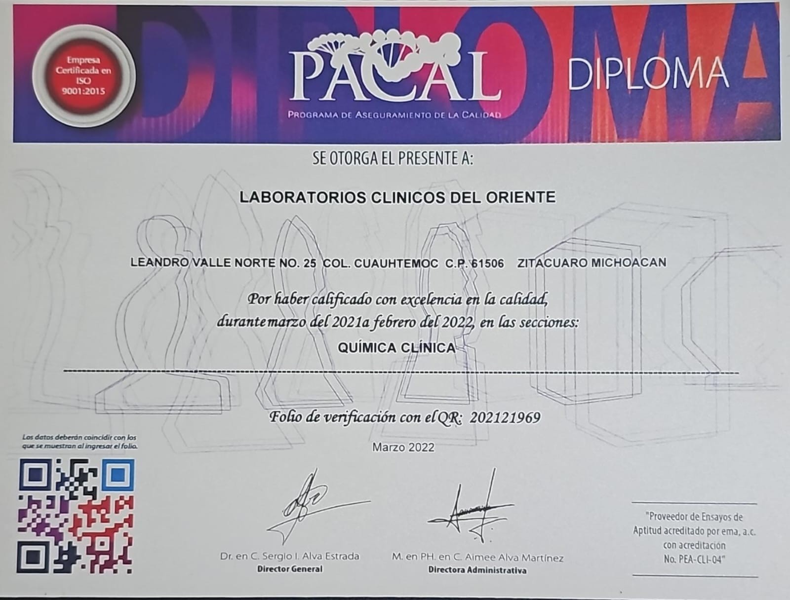 Diploma PACAL 2021