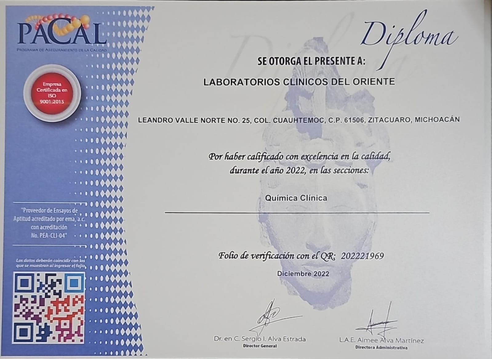 Diploma PACAL 2022
