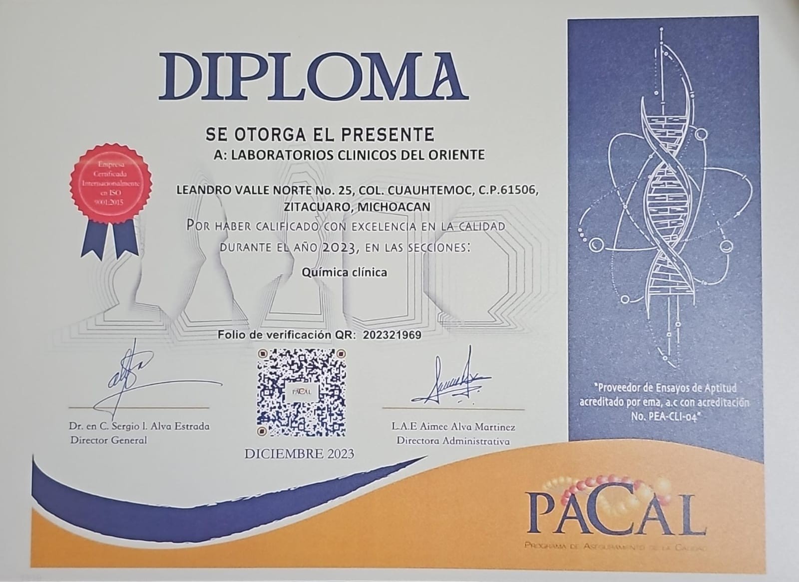 Diploma PACAL 2023